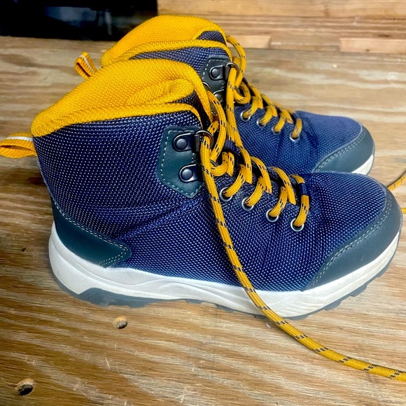 All in Motion Navy and Yellow Boots - Picture 1 of 4